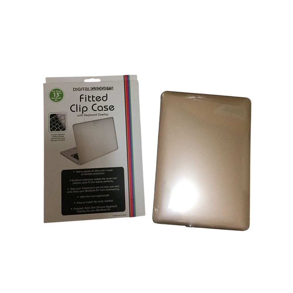 MacBook Air 13" Fitted Clip Case‎ with Keyboard Overlay Metallic Gold